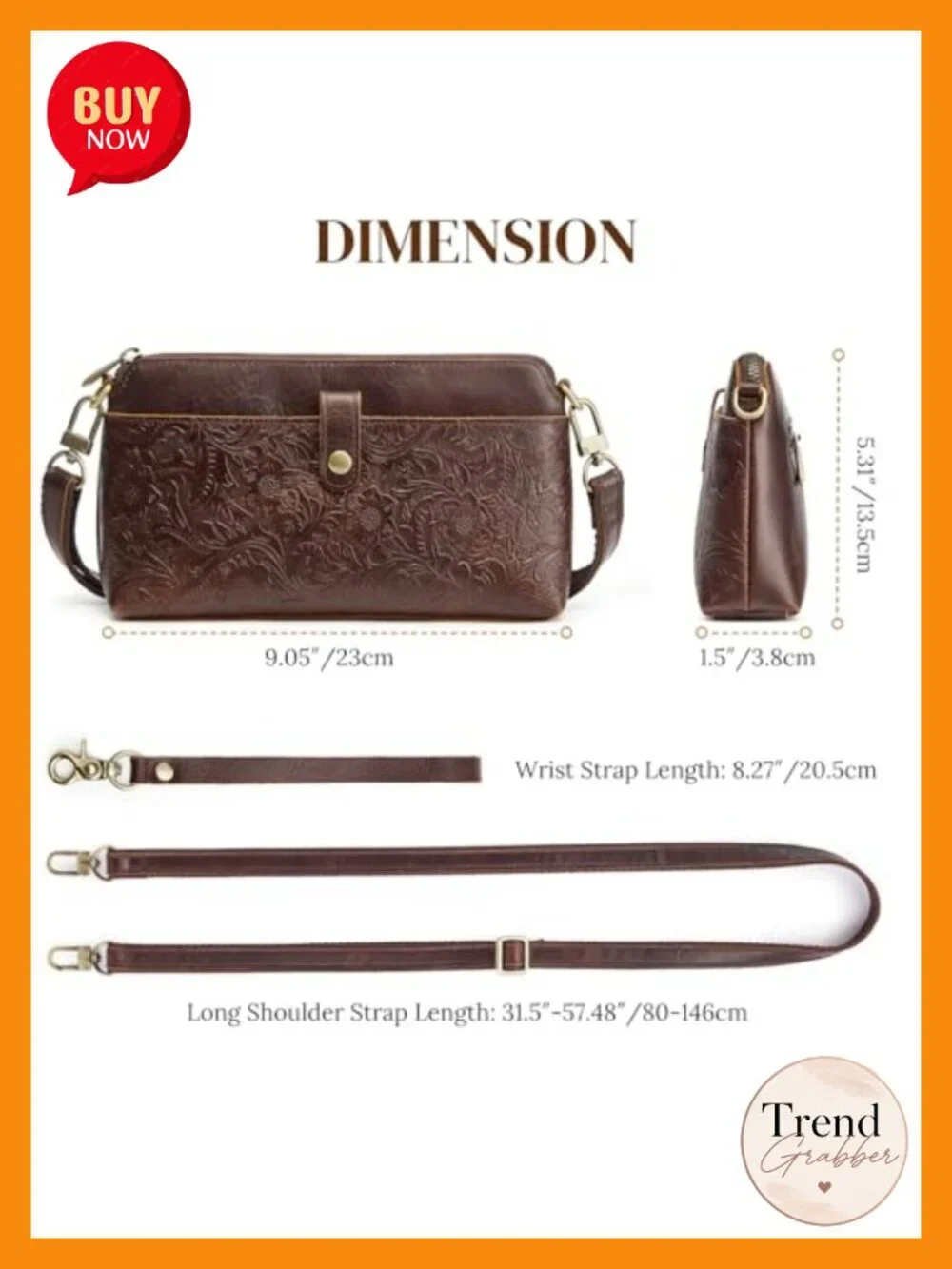 Small RFID Blocking Crossbody Wallet with 2 Straps